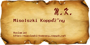 Misolszki Koppány névjegykártya